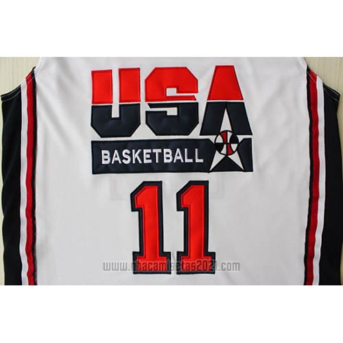 Camiseta USA 1992 Karl Malone #11 Blanco